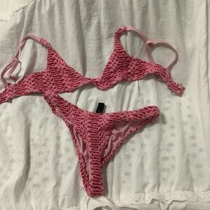 Triangle crochet swimsuit